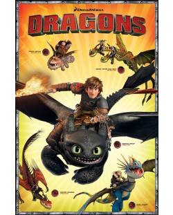 Poster maxi Pyramid - Dragons (Characters)