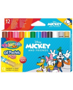 Colorino Disney Mickey and Friends pasteluri uleioase 12 culori