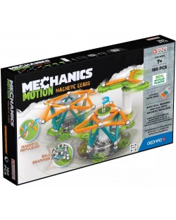 Constructor magnetic Geomag - Mechanics Motion Magnetic Gears, 160 de piese