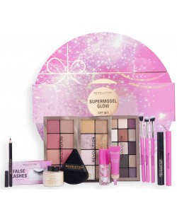 Makeup Revolution Set cadou Super Model Glow, 14 piese