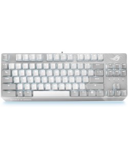Tastatura mecanica ASUS - ROG Strix Scope NX TKL, RGB, alb/gri
