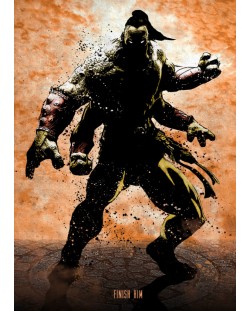 Poster metalic Displate: Mortal Kombat - Goro - Finish Him!