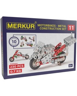 Set de constructie metalic 10 în 1Merkur - Motor, 230 piese 