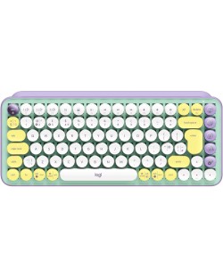 Tastatura mecanica Logitech - POP Keys, wireless, mov/ verde