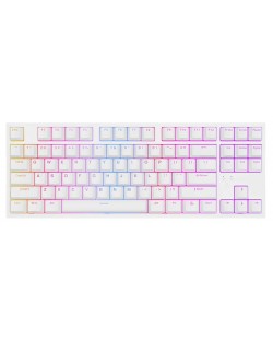Tastatură mecanică Genesis - Thor 404 TKL, Kailh box maro, RGB, alb