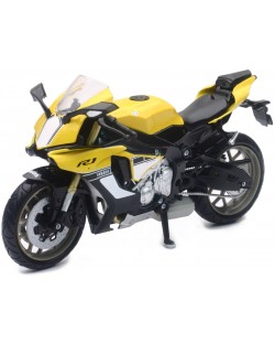 Motocicletă metalică Newray - Yamaha YZF-1, 1:12, galbenă