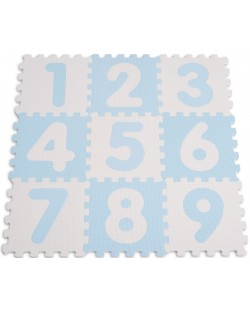 Puzzle pardoseala din spuma moale pentru copii  Sun Ta - Cifre, 9 piese, albastru
