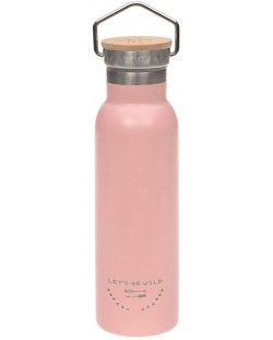 Sticlă metalică Lassig - Adventure, 460 ml, roz