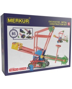 Constructor de metal  Merkur - Utilaje de constructii, 768 piese