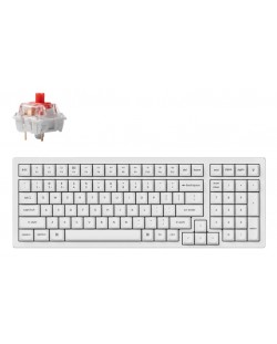 Tastatură mecanică Keychron - K4 Prо, H-S, K Pro Red, RGB, alb