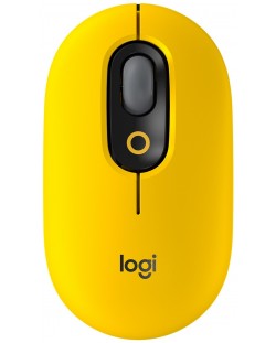Mouse Logitech - POP, optic, wireless, galben