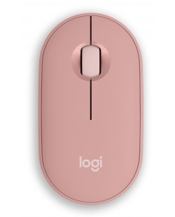 Mouse Logitech - Pebble Mouse 2 M350s, optic, fără fir, Rose