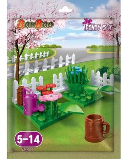 Mini set de construcții BanBao - Grădină de flori, 25 de bucăți
