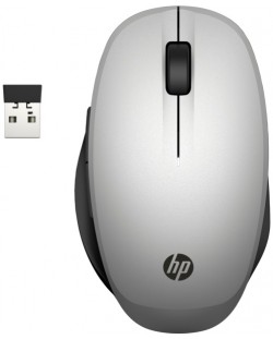 Mouse HP - 300 Dual Mode, optic, fără fir, negru/argintiu