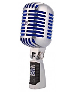 Microfon Shure - Super 55 Deluxe, argintiu/albastru