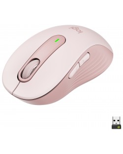 Mouse Logitech - Signature M650 L, optic, wireless, roz