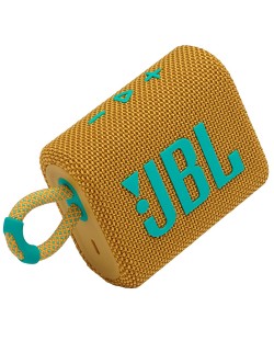 Mini boxa portabila JBL - Go 3, impermeabila, galbena