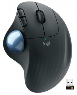 Mouse Logitech - Ergo M575, optic, 2000 DPI, wireless, gri