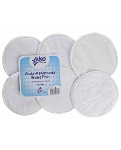 Tampoane refolosibile din bumbac organic Xkko - Pentru mamele care alăptează, 6 bucăți