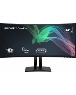 Monitor ViewSonic - ColorPro VP3481A, 34'', UWQHD, VA, USB Hub, Curved