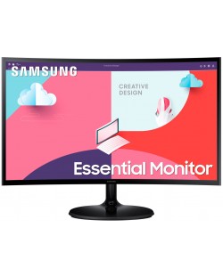 Monitor Samsung - Essential S3 S36C 27C360, 27'', FHD, VA, Curved, negru