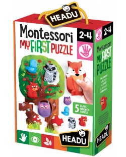 Puzzle educativ Headu Montessori - Primul meu puzzle, In padure