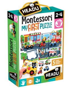 Puzzle educativ Headu Montessori - Primul meu puzzle, In oras
