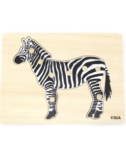 Puzzle educațional Montessori Viga - Zebra