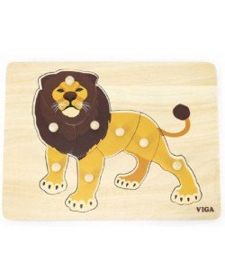 Puzzle educațional Montessori Viga - Lion