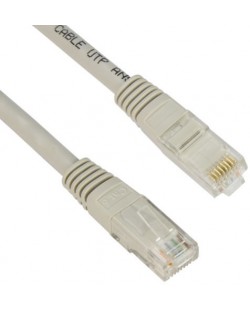 Cablu de rețea VCom - NP611-1m, RJ45/RJ45, 1m, gri