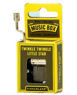 Cutie muzicală cu manivelă Kikkerland - Twinkle, twinkle little star