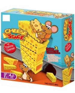 Joc de echilibru pentru copii cu șoarece Kingso - Turn de brânză