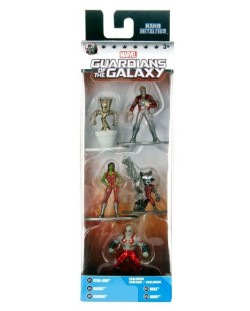 Set figurine Nano Metalfigs: Marvel - Guardians of the Galaxy, 5 bucati