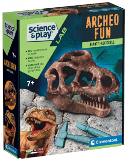 Set educațional Clementoni Science & Play - Excavarea craniului de tiranozaur