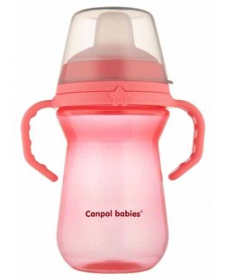 Cană antiderapantă Canpol - 250 ml, roz