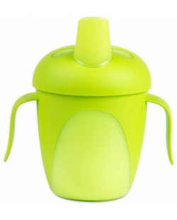 Cana antivarsare cu cioc tare Canpol - Penguin cup, verde, 240ml