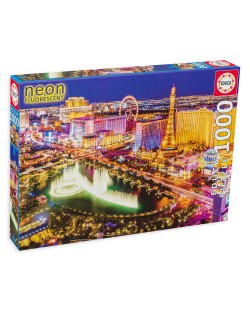 Puzzle neon Educa din 1000 de piese - Las Vegas