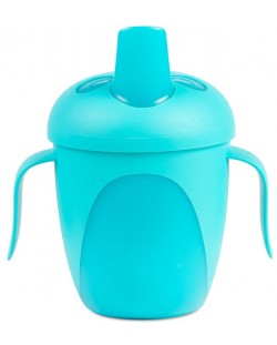 Cana antivarsare cu cioc tare Canpol - Penguin cup, albastra, 240ml
