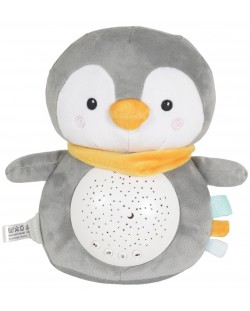 Lampă de noapte și reflector Moni Toys - Snuggly, Penguin