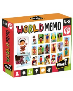 Carti flash educative Headu Montessori - World memo