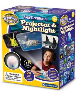 Jucarie educativa Brainstorm - Proiector si lampa de noapte, lumea marina