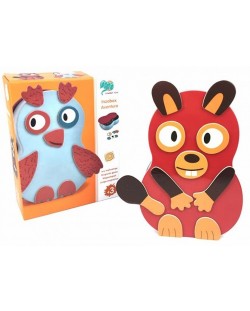 Puzzle magnetic educativ Raya Toys - Carte cu animale