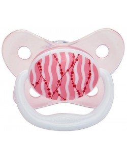 Suzetă ortodontică Dr. Brown's - PreVent, 12 luni+, roz
