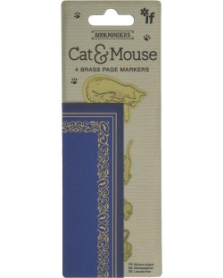 Semne de carte IF Vintage - Pisică și șoarece, 4 buc