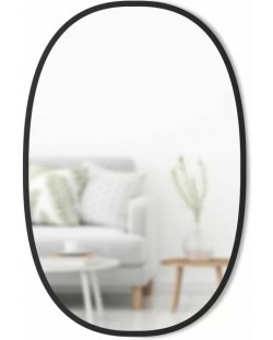 Oglindă ovală de perete Umbra - Hub, 91 x 61 x 3 cm, negru