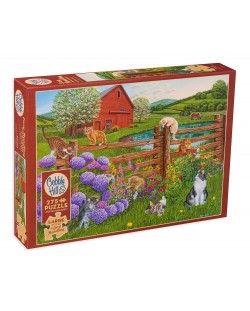 Cobble Hill Puzzle din 275 piese XXL - Pisicuțe la fermă 