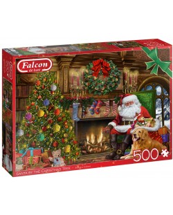 Puzzle Falcon de 500 piese - Santa by the fireplace