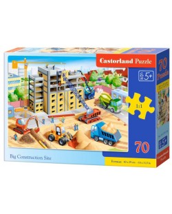 Puzzle de 70 de piese Castorland - Santier de constructii