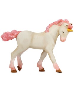 Figurina Papo The Enchanted World – Unicorn cu o coama roz