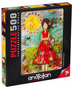 Puzzle Anatolian de 500 piese - Fata la lumina soarelu, Janelle Nicole